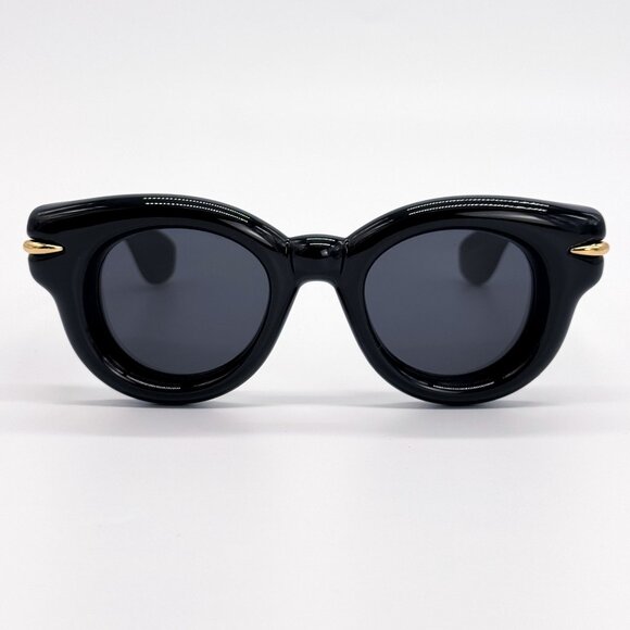 NEW LOEWE LW40118I 01A BLACK ROUND WOMEN SUNGLASSES LOEWE - Picture 4 of 11
